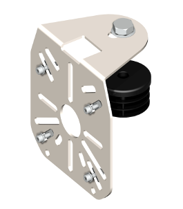 UNISTAB AM2980Z GALVANIZED bullet camera support for pole head d.80