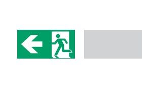 COOPER CSA LIGHTING 40071354505 SX/BLIND LED PANEL, ISO7010, 20 m