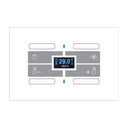 BLUMOTIX BX-E-RTU4C2 QUBIK Elettronica 4-button thermostat with humidos