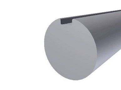 SOMMER 25576-6000 31.75 mm galvanized solid shaft with key L=6000