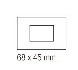 EKINEX EK-DRG-F Rectangular window plate 68X45mm in NTM