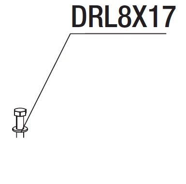 RIB DRL8X17 ROUND. PIANA 8.4X17X1.6 galvanized