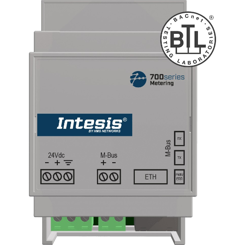 IN712MEB0500000 Gateway Intesis 700 Series per contatori M‑Bus a Modbus TCP o BACnet/IP