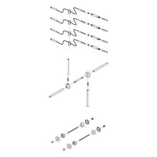 1958L Kit Di 4 Funi Di Tiraggio In Acciaio Inox Per Asta 7,40 M Fadini 1958l