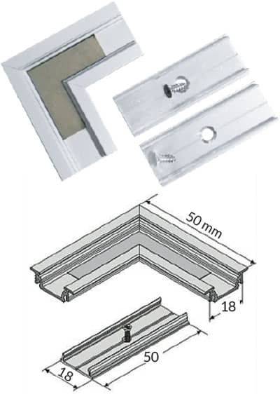 LEDCO CO200 CONNETTORE ANG.90 gradi PER PROFILO INCASSO PR200