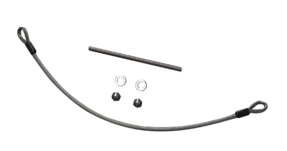 DOMOTIME ASC600SS Cavo anticaduta in acciaio INOX per cancelli a battente - Lunghezza 600mm