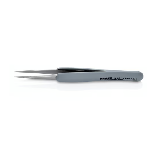 KNIPEX 92 21 14 ESD Pinzetta di gomma ESD acciaio inox