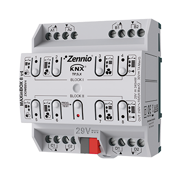 ZENNIO ZIOMB8V4 MaxInBox 8 V4. KNX-8OUT, 16A
