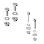 UNISTAB CQ0805X pack of 8 M5 INOX screws through for fixing to
