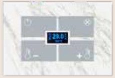 BLUMOTIX BX-F-RWMT QUBIK MARBLE Cover glass thermostat 120X80mm White