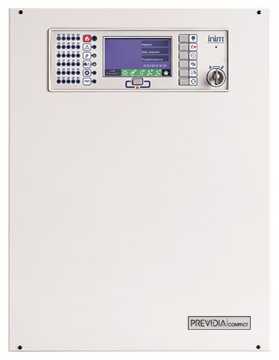 INIM FIRE PREVIDIA-C200LZED Analog addressed fire alarm control unit equipped with 2 LOOP - Dark Gray Color