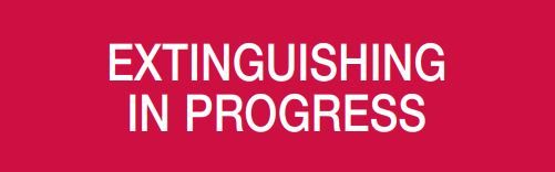 COOPER CSA INCENDIO CSA08666 DICITURA SERIE 50XX "EXTINGUISHING IN PROGRESS"