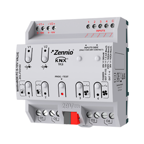 ZENNIO ZCLFC010 MaxInbox FC 0-10V. Fan coil controller per unit