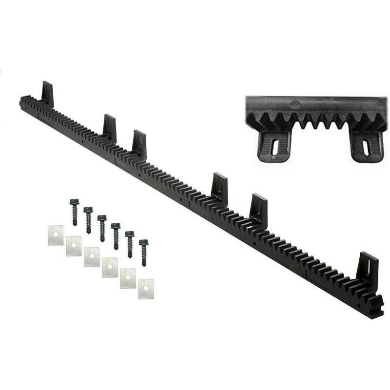NICE ROA66 M4 25x20x1000 mm slotted nylon rack with