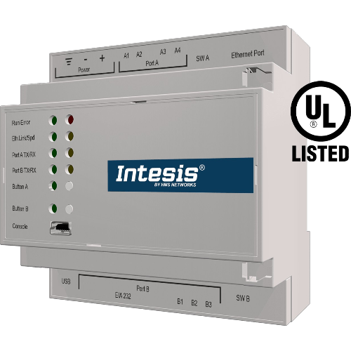 INKNXLGE016O000 Intesis Gateway Centralizzato LG VRF a KNX TP — Fino a 16 Unità Interne — Connessione via interfaccia PI485