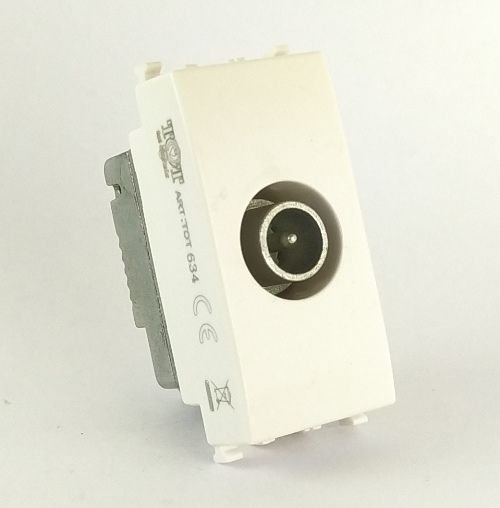 MAPAM 634B Presa TV Passante Gem 634B Bianco