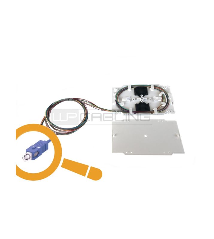 WP RACK WPC-FST-0129SC-020 Pre-assembled Splice Tray with 12 Singlemode Coloured Pigtail 09/125µ SC, Tight Buffer, 2m.
