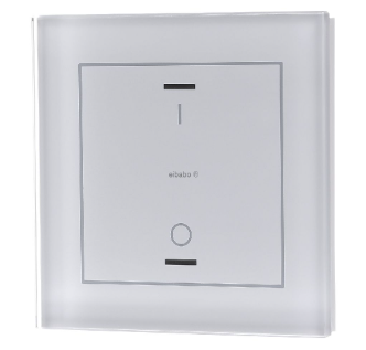 MDT BE-GTL1TW.B1 EIB button, KNX, one-time II Lite glass, RGBW, switch, with temperature sensor