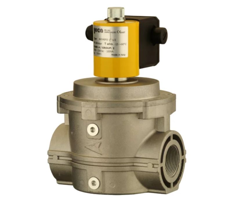 TECNOCONTROL AV040FO-EC Elettrovalvola gas automatica 1" 1/2 Pmax 360 mbar-230Vca - Bobina e connettore incapsulati