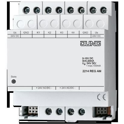 JUNG 2214REGAM Additional KNX analogue module - 4 inputs - for DIN rail mounting
