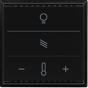 ELSNER 70963 Cala KNX MultiTouch T Light CH- black RAL 9005 Light-Temperature Button