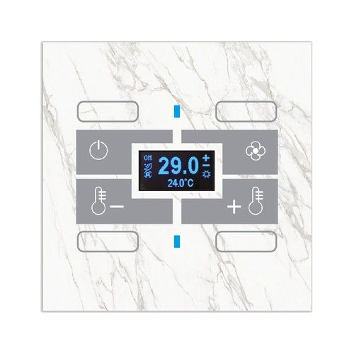 BLUMOTIX BX-E-QT QUBIK Elettronica thermostat 80X80 Transparent