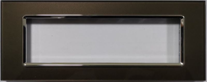 MAPAM 6007BL-6 Gem 6007BL-6 7P Dark Brown Glass Plate