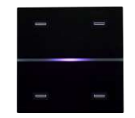 EELECTRON 9025GL04B03 9025 KNX CAPACITIVE BUTTON, BLACK GLASS 4 CHANNELS