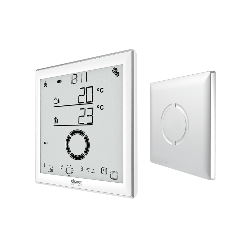 ELSNER 10144 Solexa II Display- Radiocomando bianco/alluminio (Solo Display)