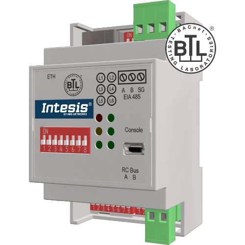 INBACTOS001R000 Intesis Gateway Toshiba VRF e Digital Systems a BACnet IP o MS/TP — 1 Unità Interna — Connessione via bus AB