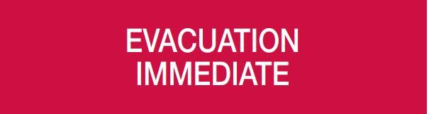 COOPER CSA FIRE CSA08671 50XX SERIES WORDING “EVACUATION IMMEDIATE”