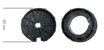 SOMMER 5909V000 Kit adattatore per albero rotondo da 85