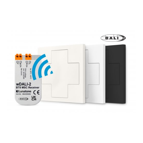 LUNATONE 86459541-B-MP glue on mounting plate in blacke for wDALI Switch