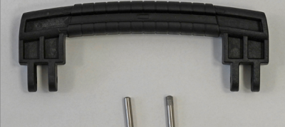 GT LINE KIN.1382 Handle, black, black rubber coating (mod. 3