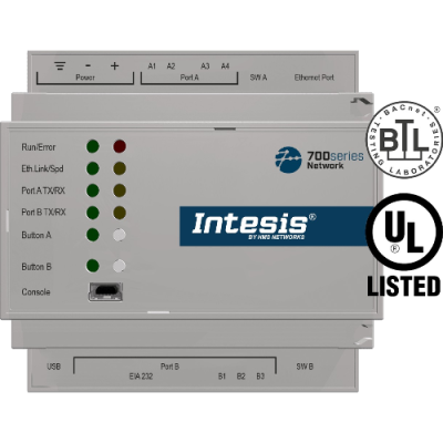 INTESIS IN701KNX6000000 Inthesis protocol translator with KNX, serial and IP support - 600 points