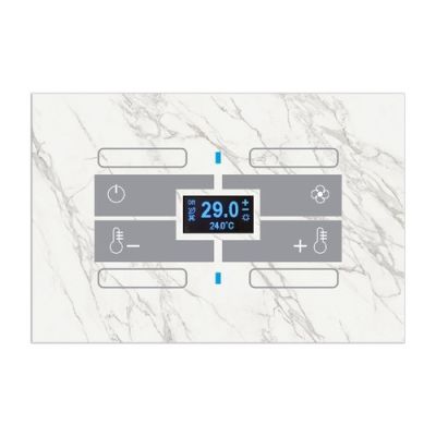 BLUMOTIX BX-F-RWMT4N QUBIK MARBLE Cover termostato vetro 4 Pulsanti 120