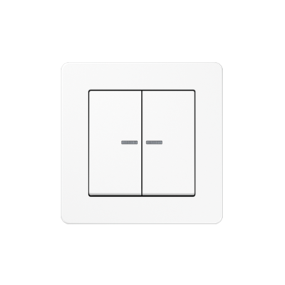 JUNG SPLS10921STRFWW SILVERPLUS Pulsante KNX RF, 2 canali, bianco alpin