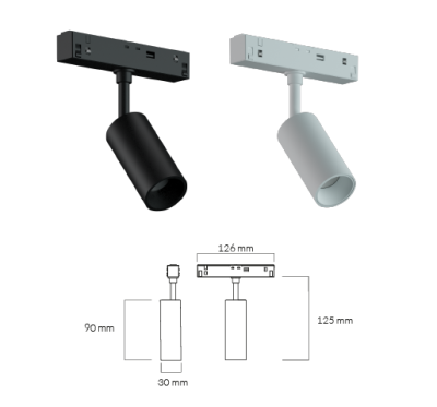 LEDCO MG05LBC/NE SPOT MAGNETICO 48V 5W 3000K NERO