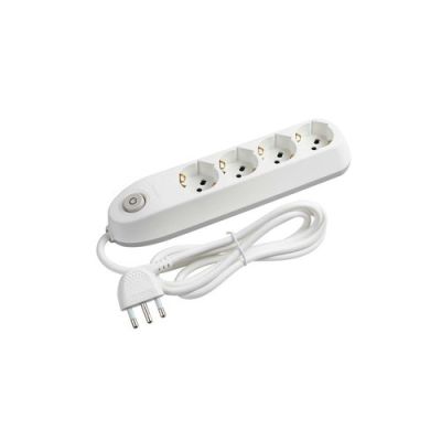 BTICINO BT-3684DB Multisocket 4 schuko/bipas+inter. white