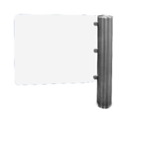 NICE TORNELLI MGSI Bidirezionale per varchi da 650mm (900 mm con estensione) montaggio con palo - Acciaio inossidabile lucido AISI 304