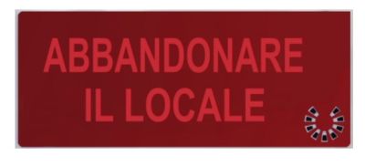 COOPER CSA INCENDIO CSA08587 DICITURA 5955 "ABBANDONARE IL LOCALE"
