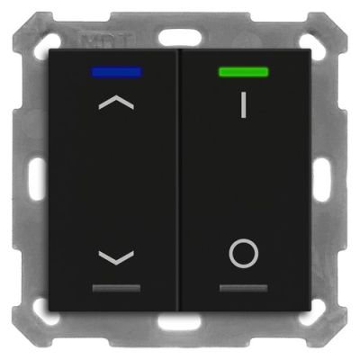 MDT RF-TAL55T206.C1S RF KNX+ Taster Light 55 2T, Secure, , +T, nero op.