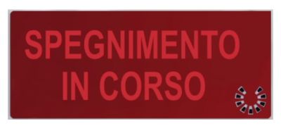 COOPER CSA INCENDIO CSA08589 DICITURA 5955 "SPEGNIMENTO IN CORSO"