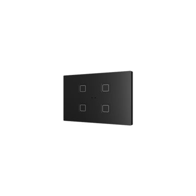 ZENNIO ZVITXLX4A TECLA XL backlit 4-button capacitive touch switch, black