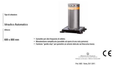 FAAC 116037 DISSUASORE J275 HA_V2 H800 INOX SATINATO