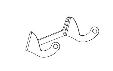 TOPP 1A2600 Tilting front mounting bracket - black