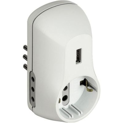 BTICINO BT-S3613DU kit - suitable. B3 1 pr. st ted+2 10A+USB bco