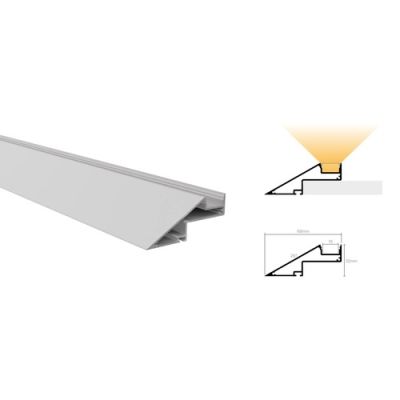 LEDCO PR270/3BI PROFILO VELETTA ZERO 3MT. VERNICIATO BIANCO