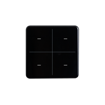 ELSNER 71134 KNX eTR M4, jet black RAL 9005 4-gang Push Button with Temperature Sensor