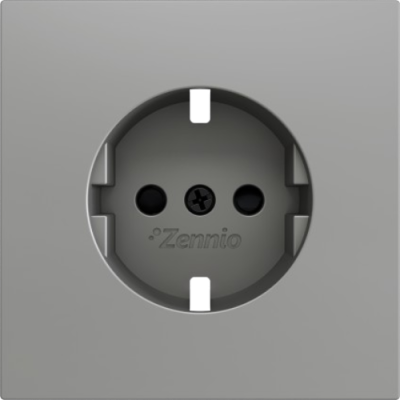 ZENNIO ZS70CSCSS ZS70. Schuko socket cover 70x70 mm - Silver